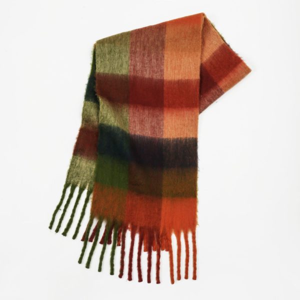 Thickened Plaid Mohair Shawl with Tassels for Couples - Image 2