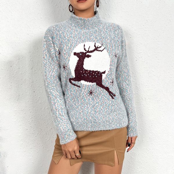 Christmas Elk Jacquard Sweater - Image 3