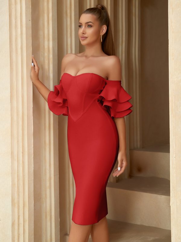 Elegant Bandage Dress for Party, Evening, or Bridesmaid - Image 3