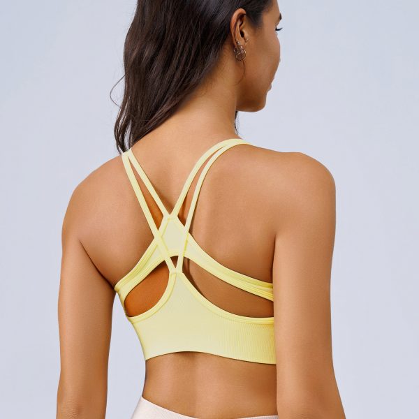 Shockproof Push-Up Sports Bra with Beauty Back Design