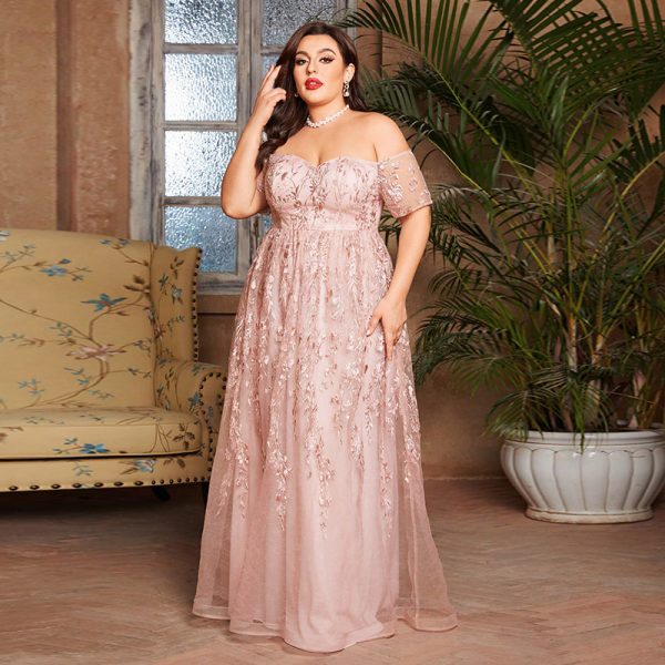 Plus Size Off Shoulder Fairy Engagement Bridesmaid Dress