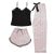 Wide Pink Three-Piece Set