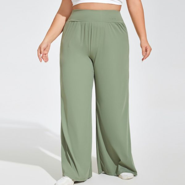 Plus Size High-Waist Wide Leg Yoga & Fitness Flared Pants