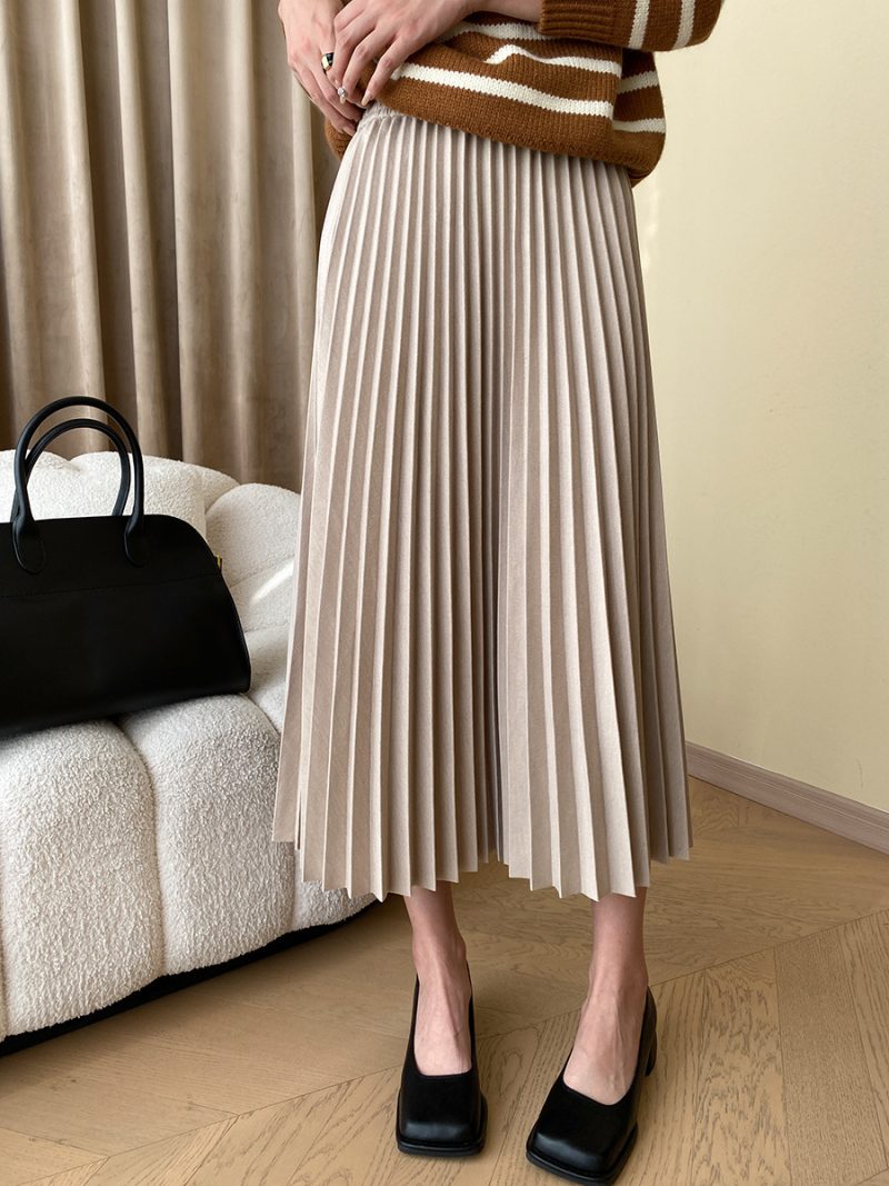 Women's Thickened Pleated Skirt - Non-Iron Fashion Draping Design - Image 4