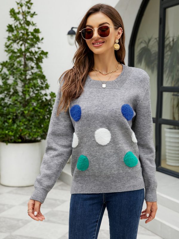 Personality Dot Pattern Sweater for Women - Image 2