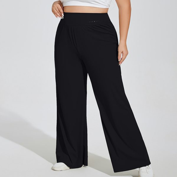 Plus Size High-Waist Wide Leg Yoga & Fitness Flared Pants - Image 4