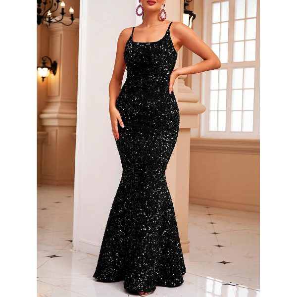 Sexy Black Camisole Dress - Women’s Elegant Evening Wear - Image 3