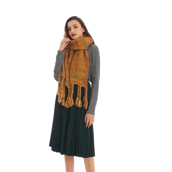 Women’s Knitted Wool Scarf - Long & Warm Winter Scarf - Image 2