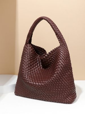 Large Capacity Handmade Woven Tote – Casual Underarm Bag