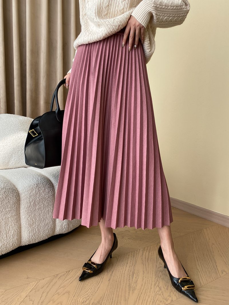 Women's Thickened Pleated Skirt - Non-Iron Fashion Draping Design - Image 5