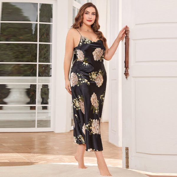 Plus Size Summer Ice Silk Pajamas - Image 3