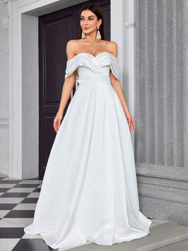 Off-Shoulder Backless Evening Dress - Sexy Slit Formal Gown - Image 3