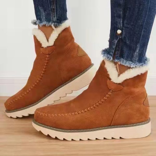 Women's Platform Cotton Padded Slip-On Winter Boots