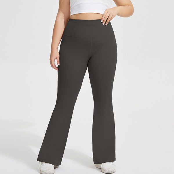 Plus Size Nude Feel Yoga Bell Bottom Peach Lift Fitness Pants