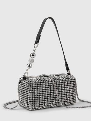 Women’s Pearl Rhinestone Crossbody Bag – Shiny Summer Underarm Bag