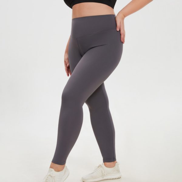 Plus Size High-Waist Peach Hip Lifting Yoga & Fitness Pants - Image 2