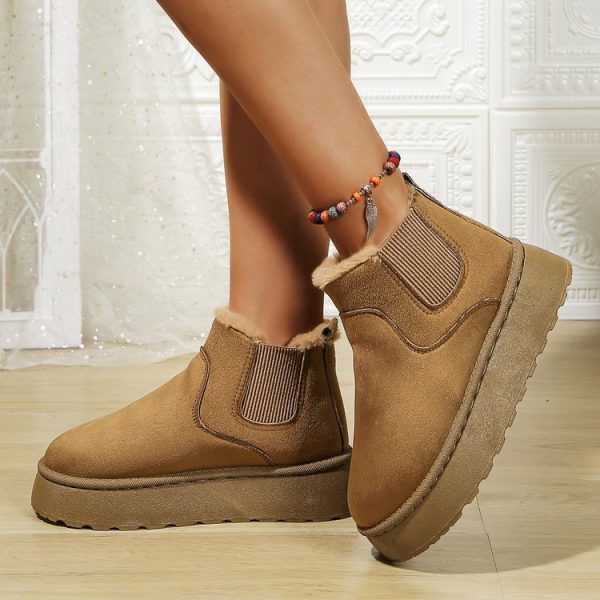 Women's Platform Snow Boots with Cotton Lining - Image 3