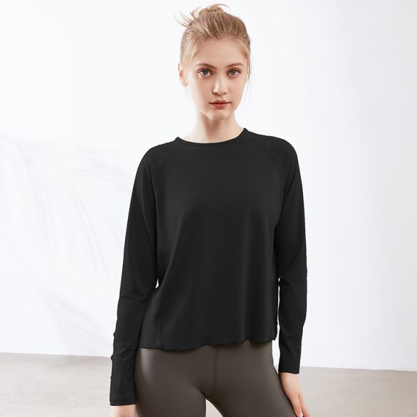 Split Back Yoga & Running Quick-Dry Long Sleeve Top - Image 5