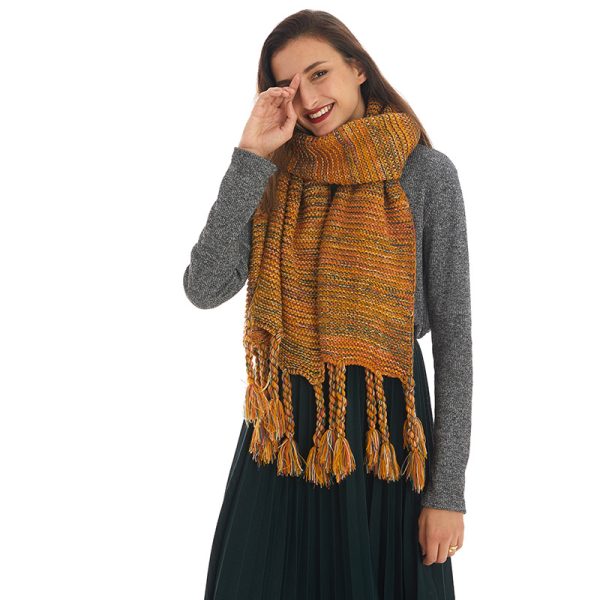 Women’s Knitted Wool Scarf - Long & Warm Winter Scarf