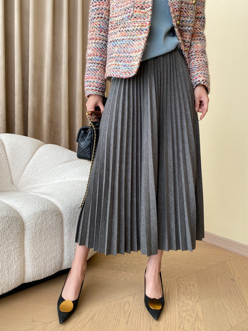 Women's Thickened Pleated Skirt - Non-Iron Fashion Draping Design - Image 3