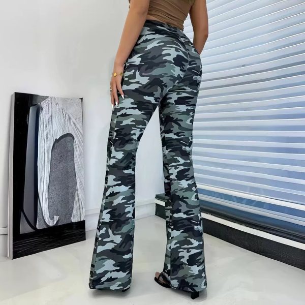 High Waist Slim Straight Flared Pants for Autumn