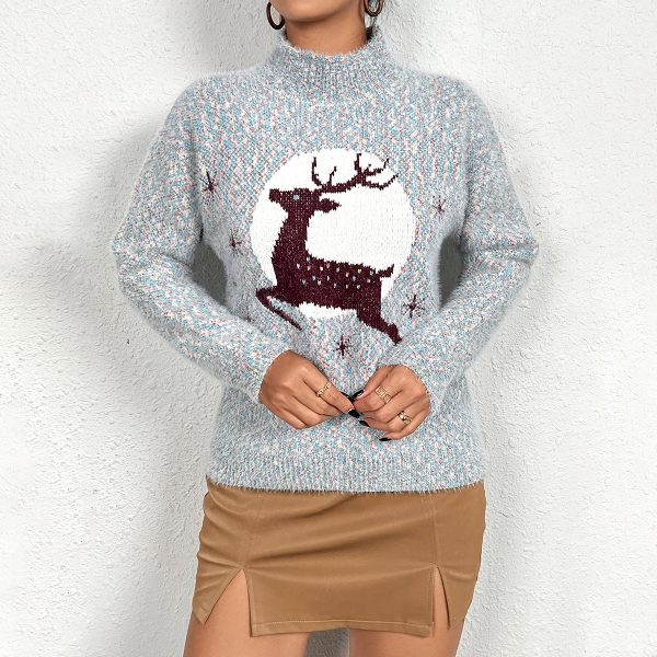 Christmas Elk Jacquard Sweater - Image 2