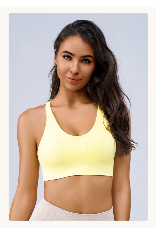 Shockproof Push-Up Sports Bra with Beauty Back Design - Image 2