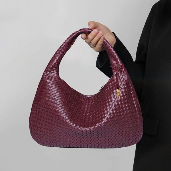 Women Woven Handbag Large Capacity Casual Shoulder Bag