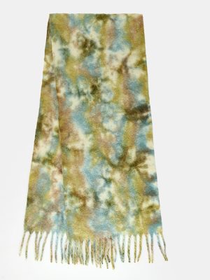 Women’s Woven Mohair Scarf, Gradient Color Thicken Circle Yarn Scarf