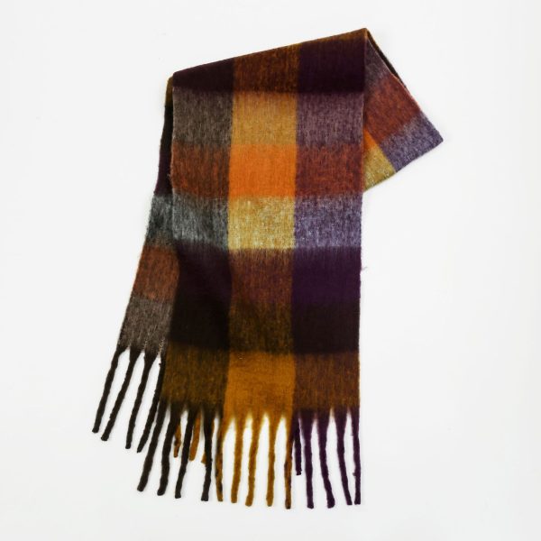 Thickened Plaid Mohair Shawl with Tassels for Couples - Image 3