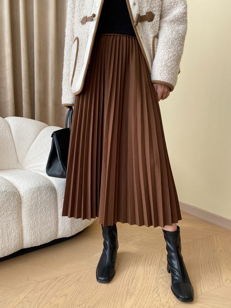 Women's Thickened Pleated Skirt - Non-Iron Fashion Draping Design - Image 2