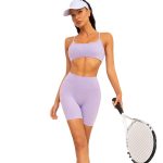 Women's Cross Beauty Back Yoga Suit with Hip-Lifting Shorts - Image 4