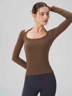 High-Grade Slim Fit Long Sleeve Halter Top for Women