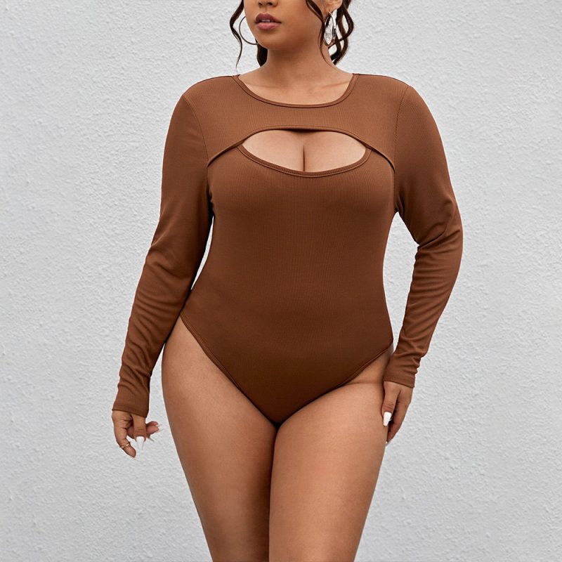 Plus Size Women’s Sexy Slim Fit Office Jumpsuit – Autumn Winter Bodysuit