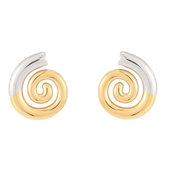 Creative Spiral Titanium Steel Stud Earrings for Women - Image 2