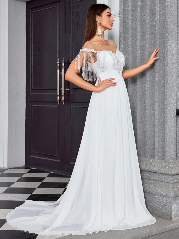 White Simple Ball Dress - Light Wedding & Travel Photography Gown - Image 3