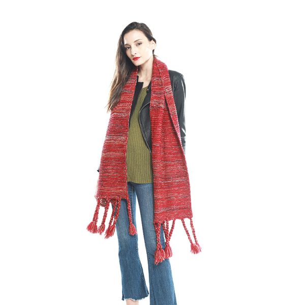 Women’s Knitted Wool Scarf - Long & Warm Winter Scarf - Image 3