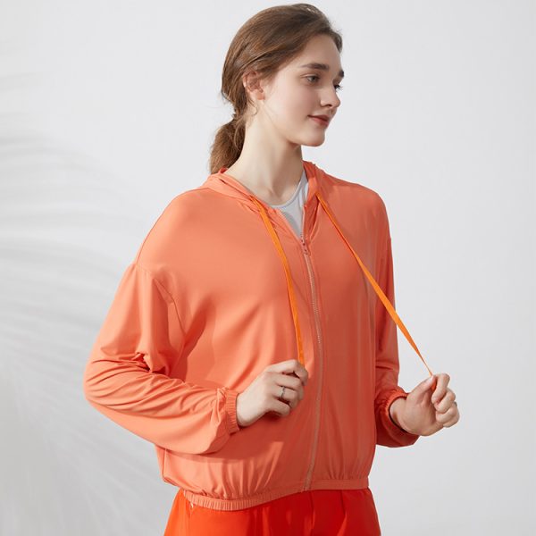 Women’s Hooded Yoga & Cycling Sun Protection Fitness Coat - Image 2