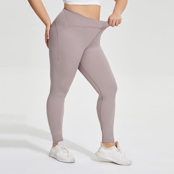 Plus Size High-Waist Yoga Pants for Peach Hip & Fitness - Image 2