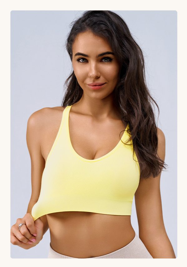 Shockproof Push-Up Sports Bra with Beauty Back Design - Image 3