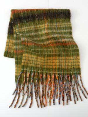 Thick Warm Plaid Scarf with Tassels for Couples – Autumn & Winter