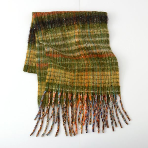 Thick Warm Plaid Scarf with Tassels for Couples - Autumn & Winter