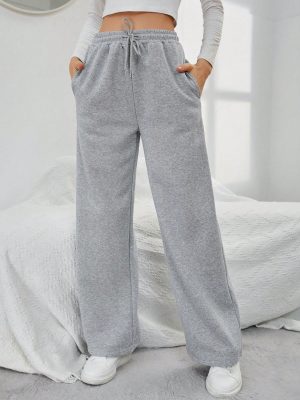 Women’s Casual Wide Leg Sweatpants, Straight Leg Trousers