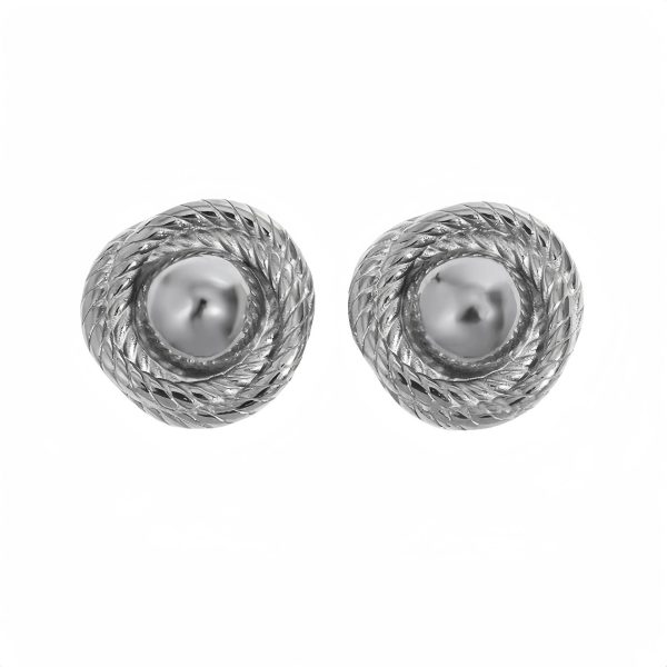 Titanium Steel Spiral Earrings - Exaggerated Design Stainless Steel Accessories - Image 4