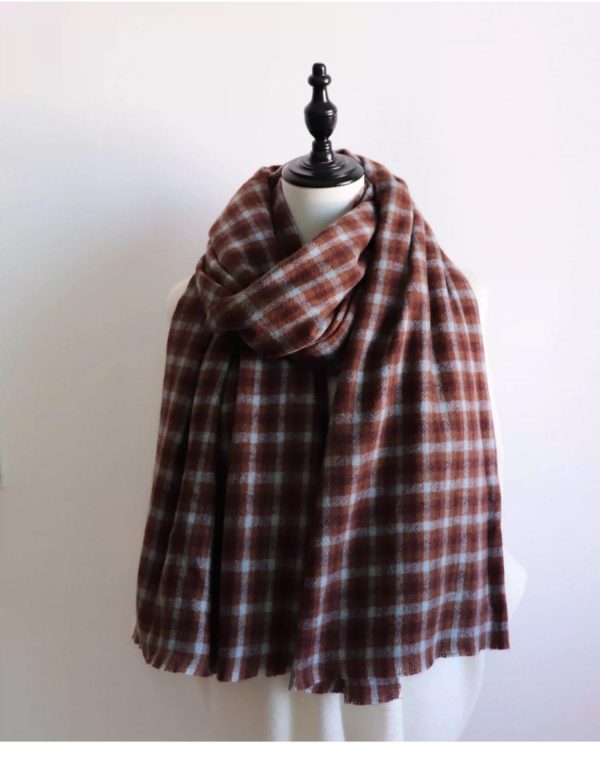 Thickened Cashmere Plaid Scarf for Couples - Autumn & Winter - Image 3