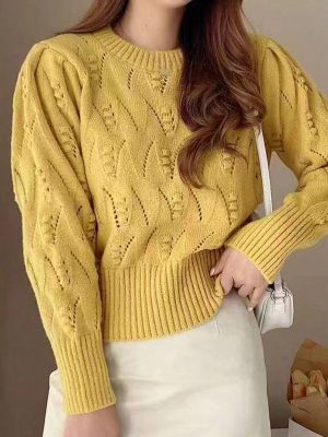 Women’s Tight Hollow Out Cutout Pullover Sweater