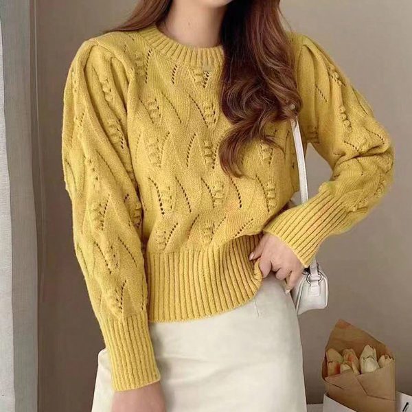 Women’s Tight Hollow Out Cutout Pullover Sweater