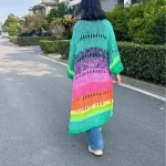 Handmade Boho Kimono Cardigan Sweater Women Coat 2024 Autumn photo review