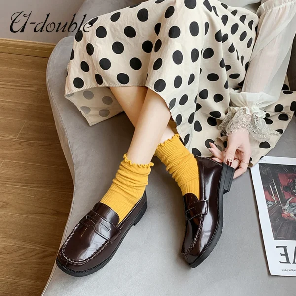 Women Shoes Japanese Student Lolita Shoes JK Commuter Uniform Shoes Loafer