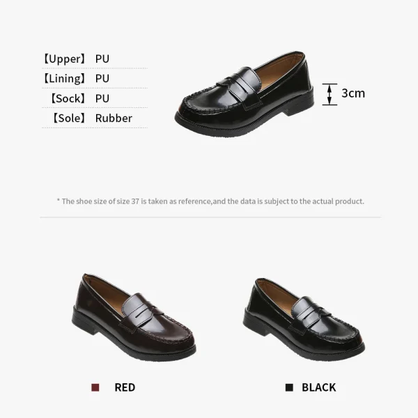 Women Shoes Japanese Student Lolita Shoes JK Commuter Uniform Shoes Loafer - Image 5